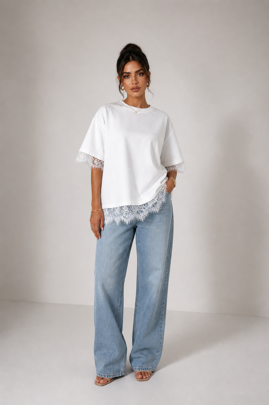 Kanten T-shirt Melia